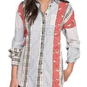 Free People All Patched Up Button Down